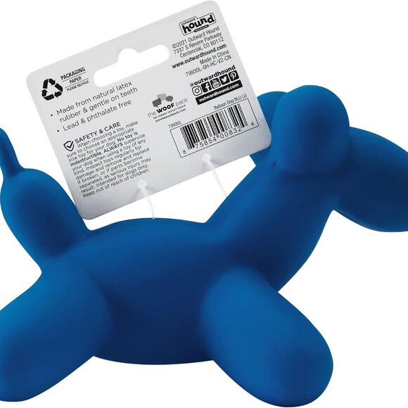 by Charming Pet Latex Rubber Balloon Squeaky Dog Toy, Blue, Large - Picture 9 of 9